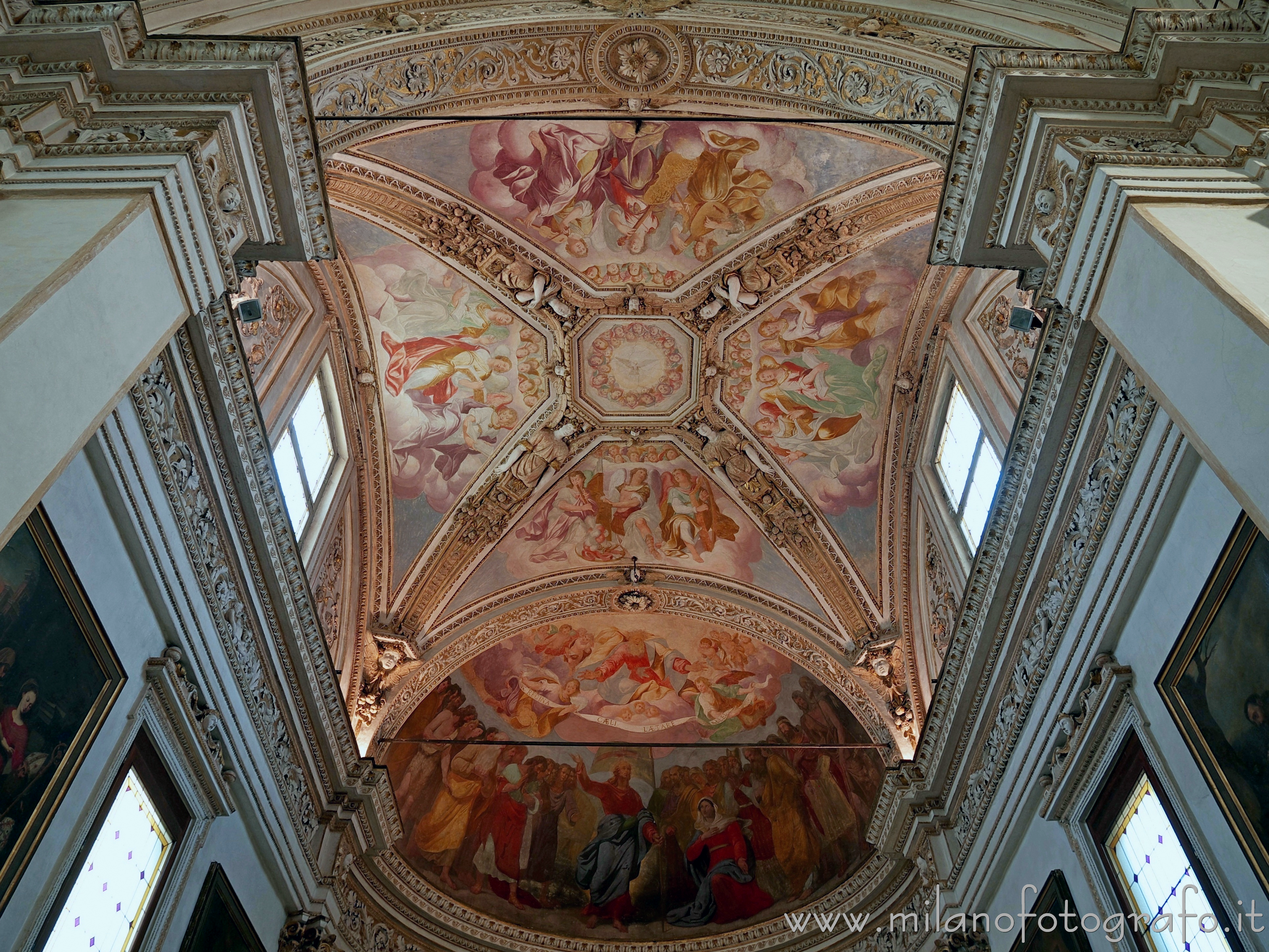 Milan (Italy) - Frescoes on the ceiling of the Church of the Saints Paul and Barnabas
